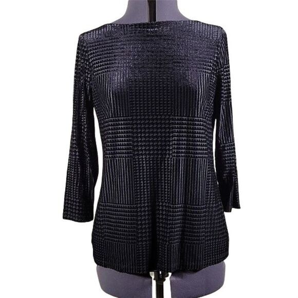Charter Club Textured Velvet Top Sz M - Picture 1 of 12